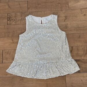 Vineyard Vines Silver Sequin Blouse